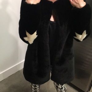 Rock star fuzzy coat!